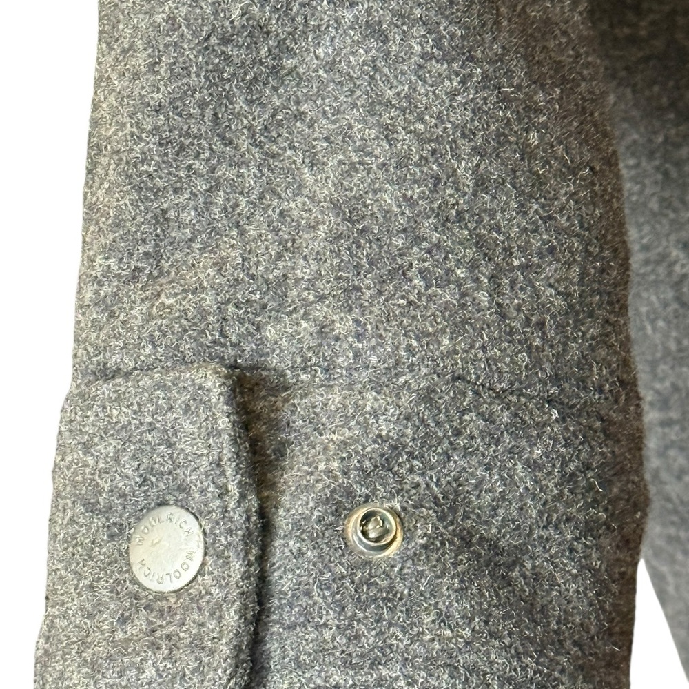 Woolrich Gray 80% Wool Quilted Utility Coat Medium - Picture 12 of 17